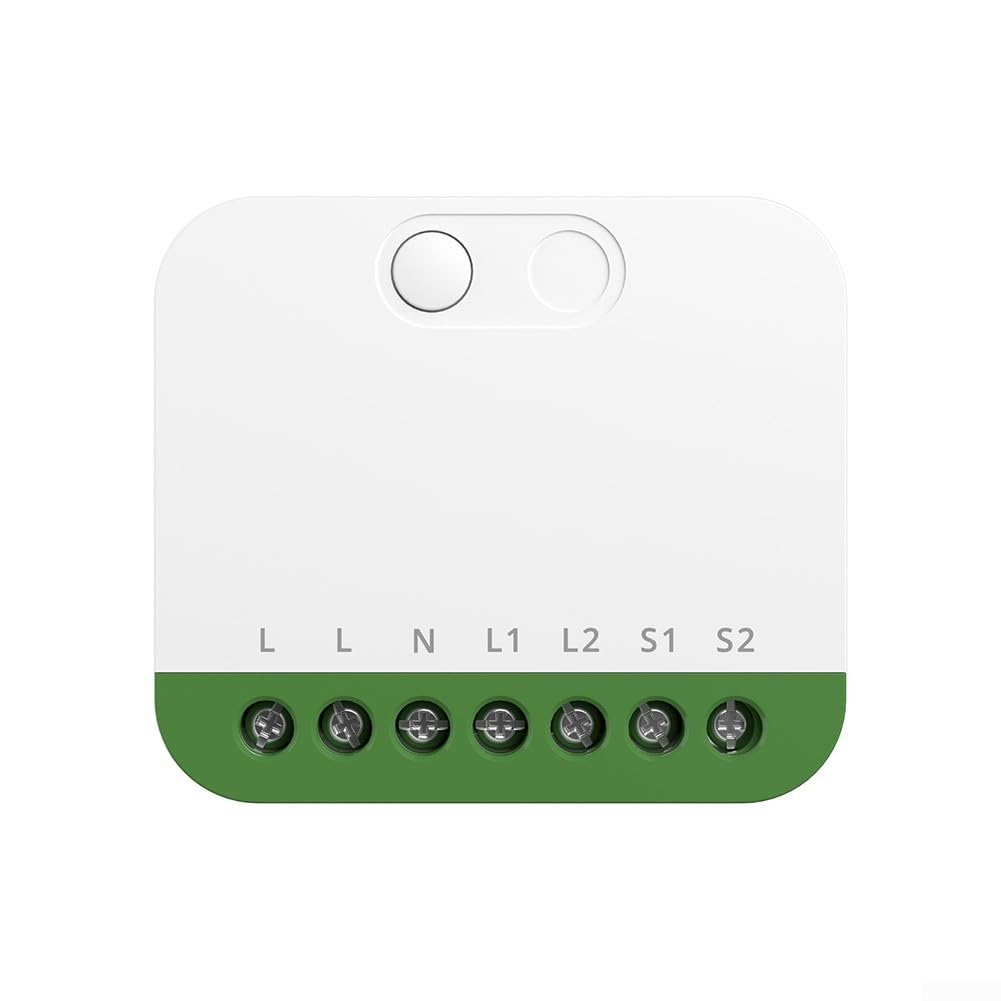 Smart Lichtschalter WLAN für mini 2-Wege Schalter für Alexa Google Assistant App Steuerung Neutralleiter 45x40mm Weiß