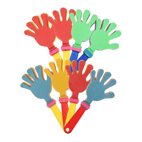 TOGEVAL Aplaudidores De Plástico Pequeños Multicolor 8 Piezas Para Eventos y Fiestas Infantiles, Generadores De Ruido Para Celebraciones Deportivas y Halloween