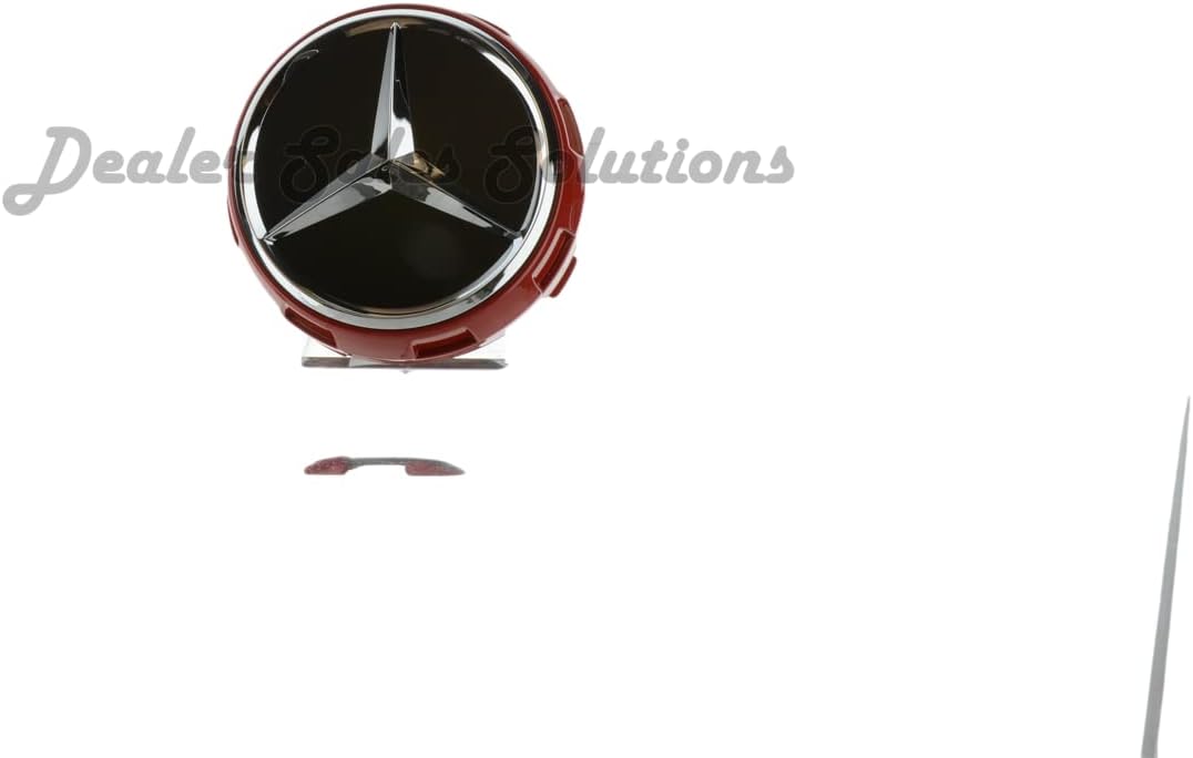 Genuine Mercedes Red Center Cap, New Raised Design.