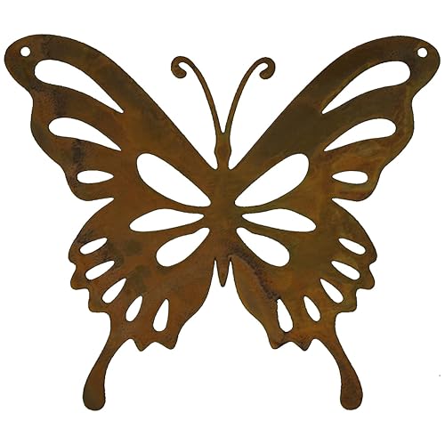 Rostikal Deko Schmetterling 14 x 12 Hängedeko Fenster Gartendeko Rost Fensterdeko hängend Rostikal Deko Schmetterling 14 x 12 Hängedeko Fenster Gartendeko Rost Fensterdeko hängend