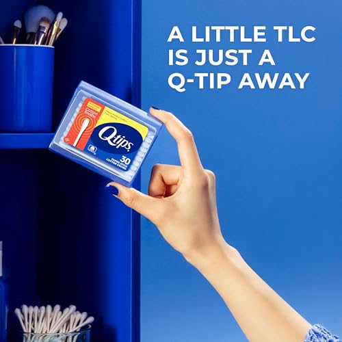 Image of Q-tips Cotton Swabs, Hygiene Shield Travel Size Toiletries, for First Aid, Beauty and Baby, 100% Cotton, 30 Count (Pack of 2)