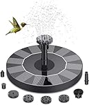 Solar Fountain Pump Solar Powered Water Pump Solar Pond Pump, 1.5W 190L/H Upgraded Solar Powered Water Fountain Pump for Birdbaths & Ponds