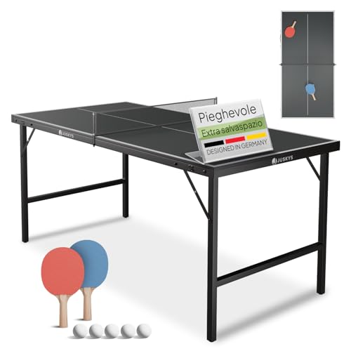 Juskys tavolino da ping-pong Flexi con accessori – Piccolo e