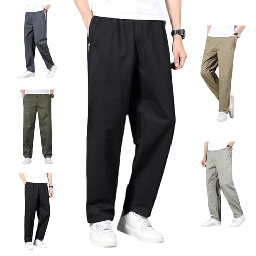 LOSD Upgraded Puliam Mens Stretch Dress Pants Slim Fit Casual, Easetactic - Flex Zipper-Pocket Durable Pants, Relaxed Fit