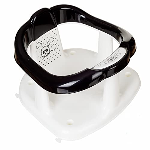 Panda Badewannenstuhl mit einer Kappe mit dem Bild von Panda - weiß-schwarz mit Saugnäpfen für Badewanne, Duschbecken Cover