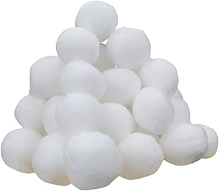 DOITOOL 1 bola de filtro de piscina portátil filtros de esponja para tanque de peixes filtro de banho filtros de areia para piscina filtro de tanque de peixes - meios de filtro de fibra amigáveis bolas de filtro substituíveis de fibra branca spa