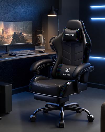 Image of GTPLAYER Gaming Chair, Computer Game Chair for Adults, Iridescent Black