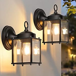 Outdoorwalllanternexteriorwaterproofwallsconcelightfixturesblackfrontdoorwalllightingwithclearbeveledglassshade2pack Urban Country Home Decor Outdoor wall lantern exterior waterproof wall sconce light fixtures black front door wall lighting with clear beveled glass shade 2 pack urban country home decor