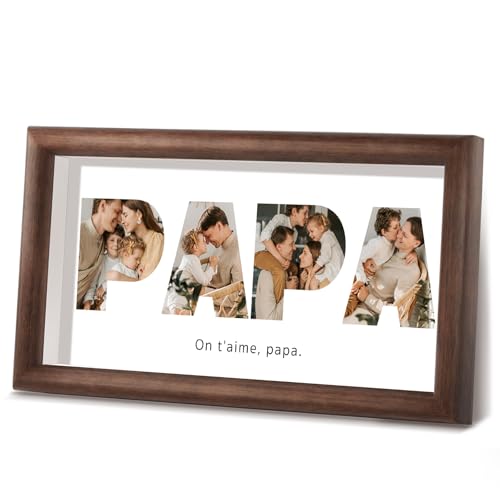 Giftove Cadeau Fête des Pères Original, Cadre Photo Personnalisé avec