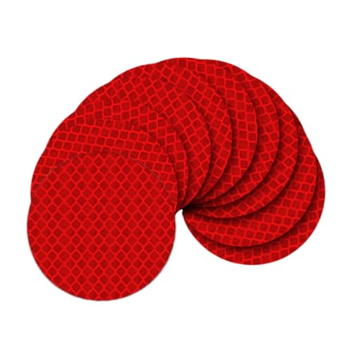 10 Stück 50mm Rund Reflektierende Aufkleber, Wasserabweisend Reflektor Sticker, Selbstklebend Auto-Reflektor Aufkleber, Sicherheit Warnung Aufklebers Reflektierend Für Fahrrad, Helme, Motorrad