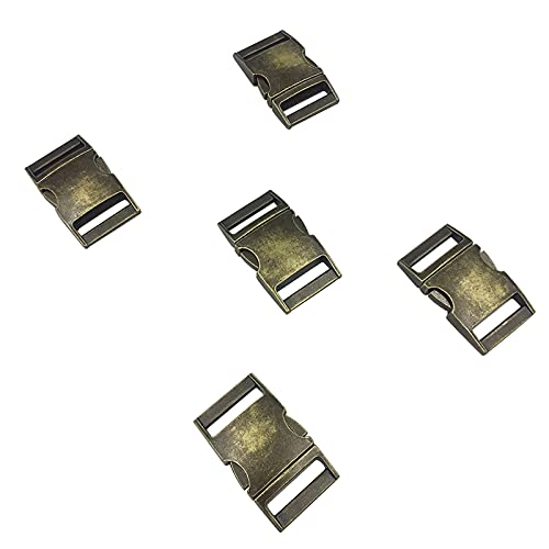 Dgq Flat 1-Inch Bronze Color Metal Side Release Buckles 5 Packs #TOP22