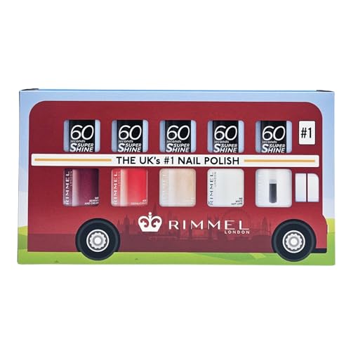 Rimmel London Bus 60 Second Super Shine Nail Polish Set of 5