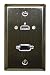Theater-Pro 75-609 Stainless Steel Wall Plate With HDMI & VGA Feed Through Jacks