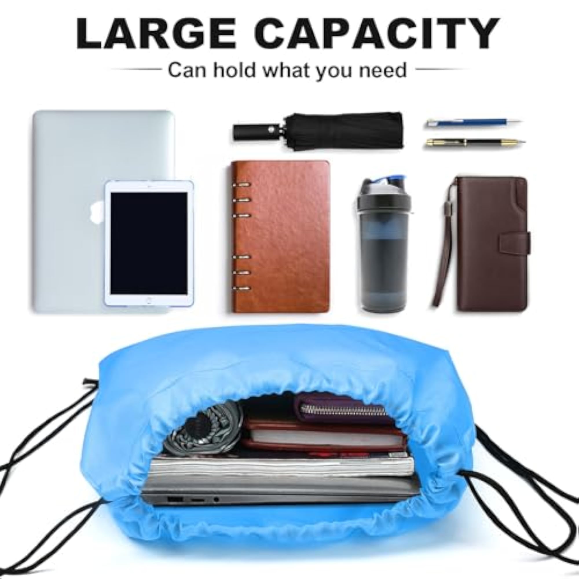 Bulk Drawstring Backpack, Cinch Sack for Gym and Outdoor Sports
