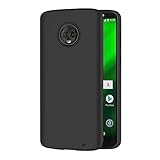  AICEK Funda Moto G6 Plus, Negro Silicona Fundas para Motorola Moto G6 Plus Carcasa Moto G6 Plus Negro Silicona Funda Case (5,9 Pulgadas)