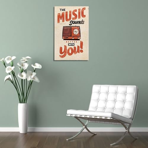 Poster The Music Sounds With You : toile de qualité supérieure pour décoration murale d'art - 5