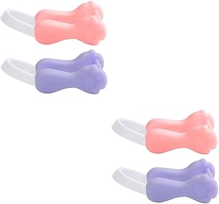 فوميز. 4 قطع من كماشة الانف الجميلة مصحح الانف مشبك تخفيف الانف ورفع الانف وتشكيل جسر الانف، ادوات تشكيل الانف، مشبك تنحيف الانف، مشبك انف جل سيليكا، مشبك انف كوري