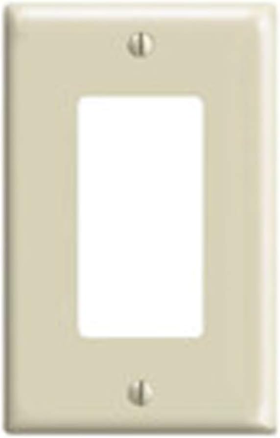 Leviton 80601-W 1-Gang Decora/GFCI Device Decora Wallplate, Midway Size, Thermoset, Device Mount, White, 20-Pack