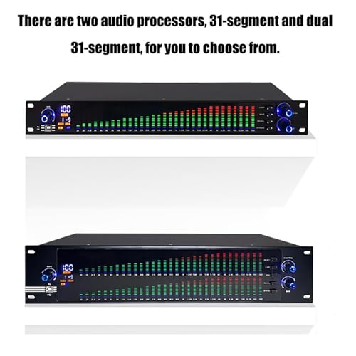 Ecualizador gráfico estéreo de 2 canales profesional, 31 bandas con luz LCD, 10 efectos preestablecidos y reducción inteligente de ruido, calidad de sonido de alta definición para estudios de transmisión miniatura 6