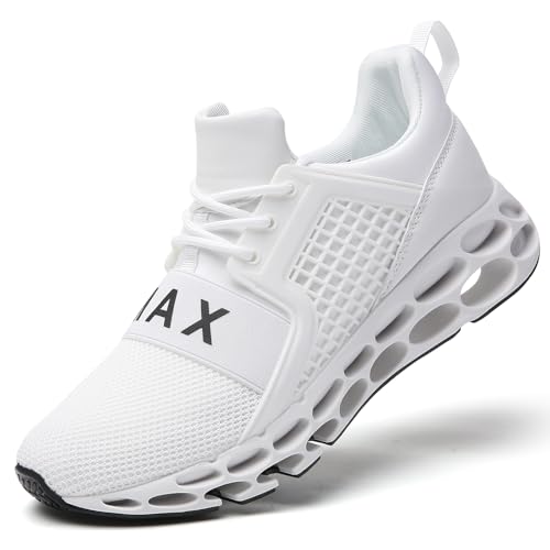 Image of TSlODFO Women's Running Sneakers Athletic Walking Shoes, G15 White, 6 UK