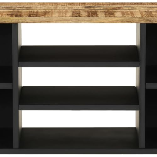 Porta Tv Multimediale Scaffale Per Televisione Televisore Buffet Sala Da Pranzo Soggiorno Camera Da Letto 100 X 33 X 46 Cm Legno Di Mango E Derivati Del Legno Marrone 02_0025448 - 6
