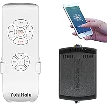 Smart WiFi Ceiling Fan Remote Control Kit, Universal Fan Remote, Controlled by Remote/WiFi/Voice, 3 Speeds 12 Timing, Compatible with Alexa, Google Assistant, Smart Life App, No Hub Required