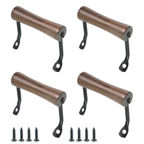 Crapyt 4 PCS Handles for Trays Serving Tray Handles Box Pull Handle Sturdy Serving Tray with Handles Metal Handles for Charcuterie Boards 3.783.23 Bronze