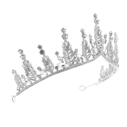Tiara de boda Gadpiparty de aleación con fijación estable para novia