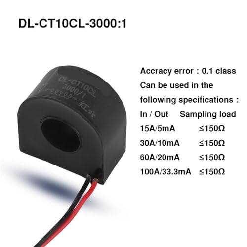 Sensor CA DL-CT10CL de precisión, transformador de corriente 3000/1 para monitoreo eléctrico 2