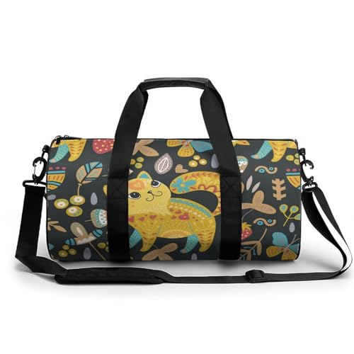 Duffel bag chat fantaisie sac de voyage gym et sac week-end léger