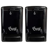 OVAL Dispensador de Jabón Líquido Rellenable Paquete 2 Piezas | Plástico ABS Uso Rudo Capacidad 1 LT | Sistema Anti...