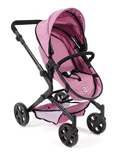 Bayer Chic 2000 597 70 3-In-1 Combi Lia, Kinderwagenset Met Autostoel, Babykuip En Sportzitje, Jeans Pink - Afbeelding 5