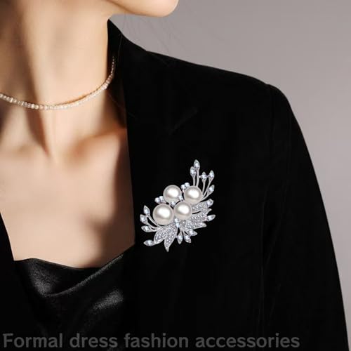 Image of Brooch Pins For Women Fashion Elegant Brooches Lapel Badges Coat Sweater Scarves Shawl Dress Accessory Wedding Party Prom Jewelry