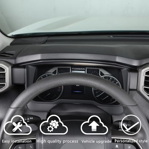 Car Center Control Dashboard Panel Strips Trim Compatible with Toyot@ Tundra/Sequoia 2022-2025 Central Control Panel Protective Cover Decoration Accessories (Matt Black) by HAPPYHORSE - Used condition - Image 2