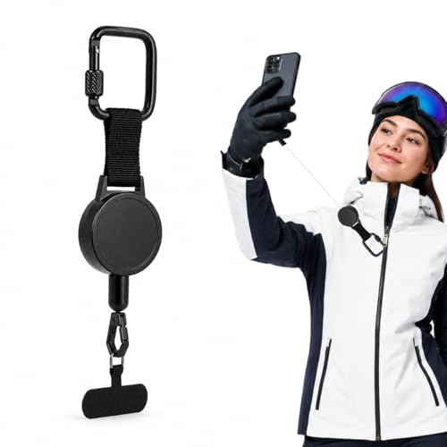 Retractable Phone Tether Retractable Phone Lanyard Outdoor Anti-Theft Retractables Phone Lanyard Anti Thefts Retractables Cell Phone Tether Mobile Phone Tethers for Outdoor Skiing Hiking Climbing