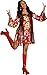 Costume da hippie Nancy, anni ‘70, gilet marrone e abito a fantasia floreale, per carnevale e feste a tema