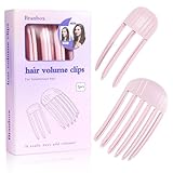 2PCS Volumizing Hair Clips for Women, Hair Volume Clip Styling Tools Volumizing Comb for Fluffy Bangs Clips for Root Lift, Root Booster Clips, Pink