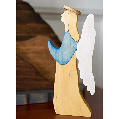 Easter Resurrection Scene Set, Wooden Nativity Sculptures Decorations, Home Office Handmade 3D Art Craft Photography Backdrop Figurines Ornaments, Spring Jesus Christ Wood Statues Keepsakes Decor (A) - Thumbnail 5