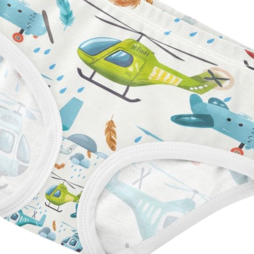 Colorful Helicopters Airplanes Raindrops Toddler Girls's Underwear 2T 202c12104
