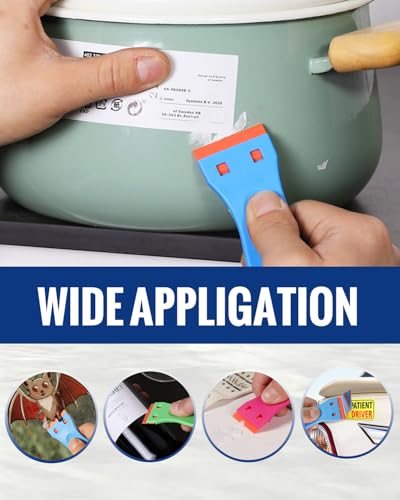 Image of WORKPRO Plastic Razor Blade Scraper Kit, 12 Scrapers with 120 Blades