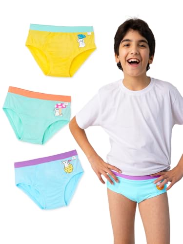 Image of superbottoms Briefs for Boys |Supersoft Underwear for Boys | 3X Softer Underwear | Premium Briefs | Super Stretchy, Breathable, Gentle Elastics, No Scratchy Tags, AZO-Free Dyes| 3 Free Funky Tattoos