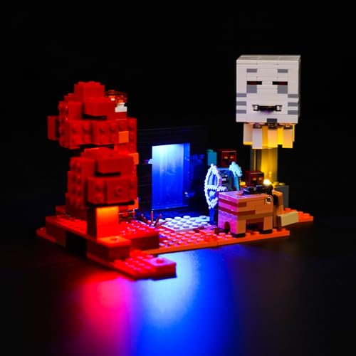 Construcción, Compra de libro digital Hilighting Kit de luz LED mejorado para Lego The Nether Portal Emboscada juego de construcción compatible con Lego 21255 (modelo no incluido)
