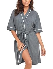 Dark Grey-short Sleeve Robe