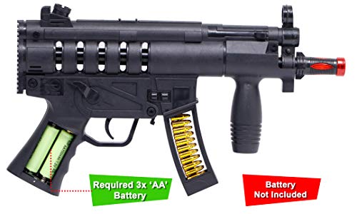 Image of Zest 4 Toyz Battery Operated Musical Black Toy Gun with LED Light and Music | Toy Gun for Boys and kids - Black