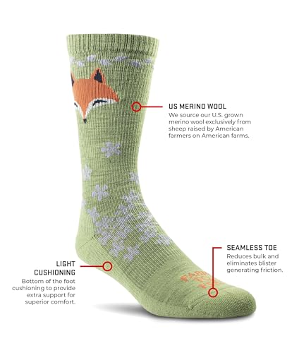 FARM TO FEET Emeryville Plum Light Cushion Crew Socks, Medium2