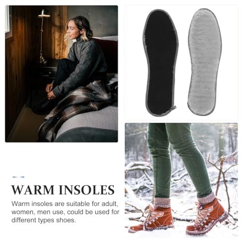 4 pares plantillas térmicas de felpa para invierno mujer miniatura 4