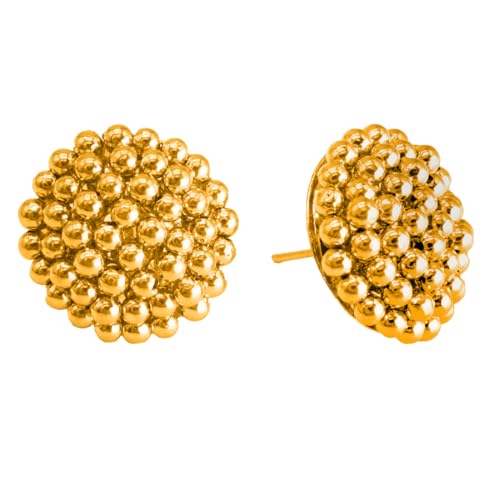 Image of P.C. Chandra Jewellers 22KT (916) Yellow Gold Thushi Stud Earrings for Women | Classic Plain Gold Design | Gift For Women & Girls, Birthday, Anniversary, Diwali, Dhanteras (1.03 Gram)