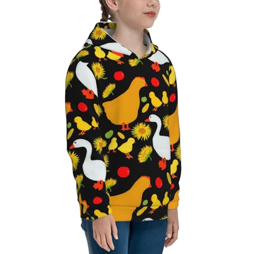 Farm Goose Kids Pullover Hoodies Boys Sweatshirts Girls Athletic Clothes with Pocket3