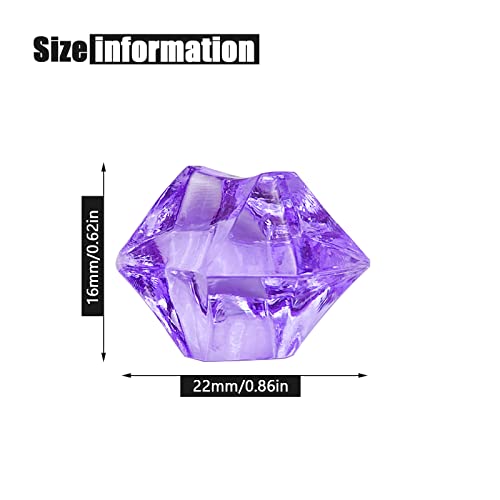 Cubitos de hielo falsos acrílicos 150 piezas morado miniatura 3