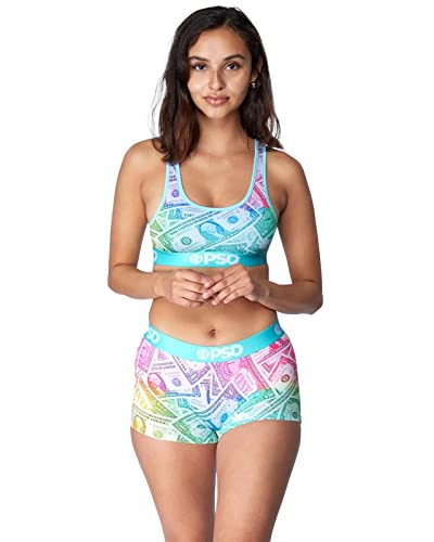Psd Women's Rainbow Dollars Sports Bra, Multi, S #TOP5